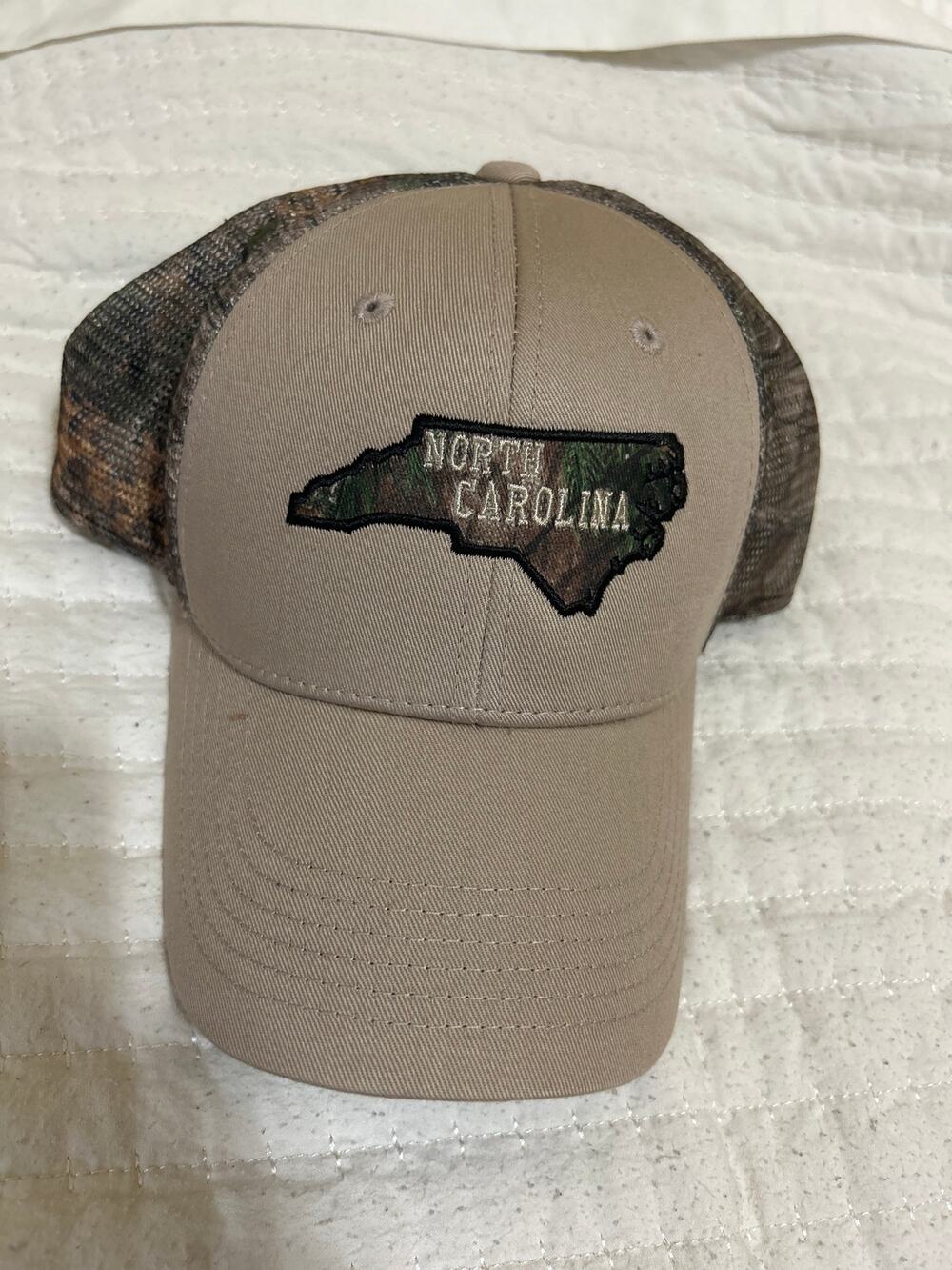 Camo North Carolina Trucker Hat
